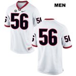 Men's Georgia Bulldogs NCAA #56 Adam Anderson Nike Stitched White Authentic No Name College Football Jersey QFP1854NR